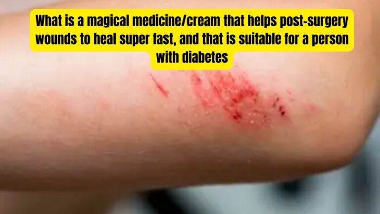 What is a magical medicinecream that helps post-surgery wounds to heal super fast, and that is suitable for a person with diabetes